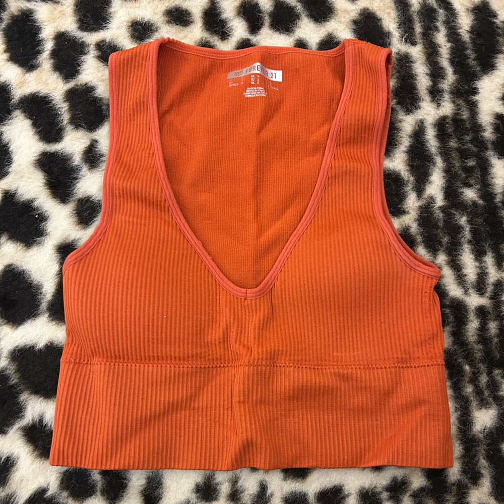 Orange bra tank top